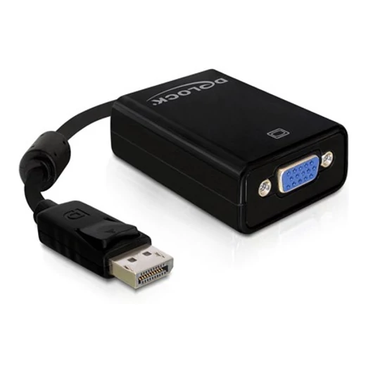 Delock Displayport -> VGA M / F konverter fekete