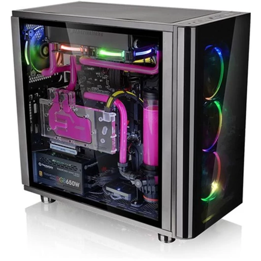 Thermaltake View 31 TG RGB táp nélküli ATX számítógépház fekete Tempered Glass