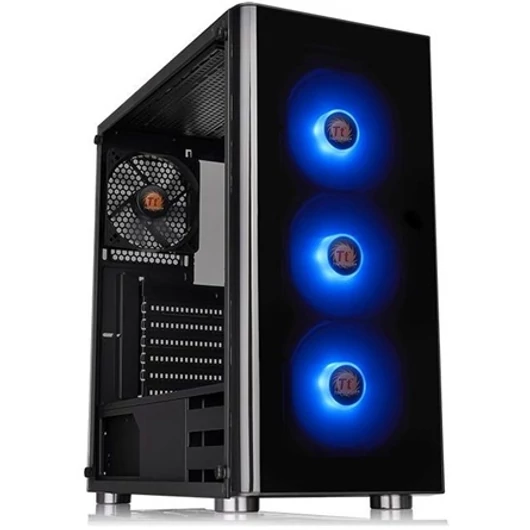 Thermaltake V200 Tempered Glass RGB Edition táp nélküli ablakos ATX számítógépház fekete