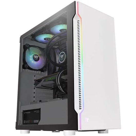 Thermaltake H200 TG Snow RGB táp nélküli ablakos ATX számítógépház fehér