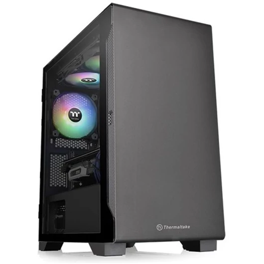 Thermaltake S100 TG táp nélküli ablakos mATX számítógépház fekete