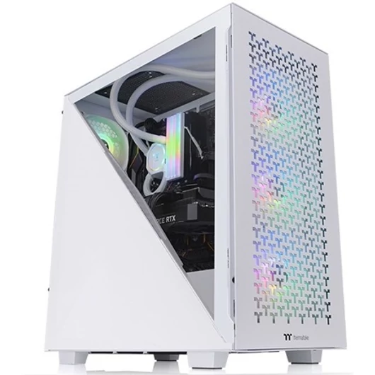 Thermaltake Divider 300 TG Air Snow táp nélküli ablakos ATX számítógépház fehér