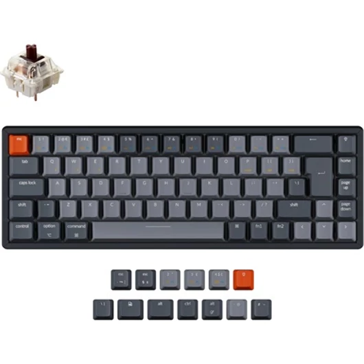 Keychron K6 RGB Bluetooth angol billentyűzet Hot-swap Gateron Brown
