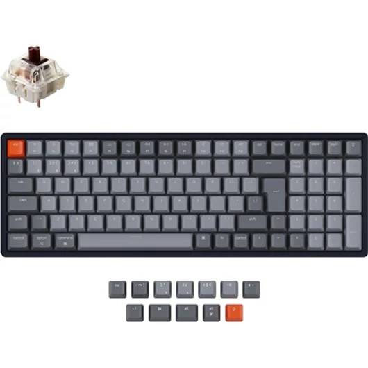 Keychron K4 RGB Bluetooth angol Hot-swap Gateron G Pro Brown billentyűzet (Aluminum frame)