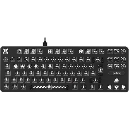 Pulsar PCMK HOTSWAP TKL 80% Barebone ISO USB gaming billentyűzet fekete