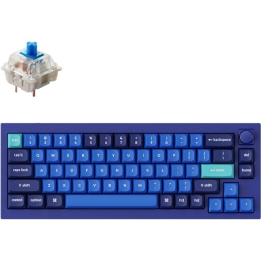 Keychron Q2 Swappable RGB Backlight Blue Switch Knob Version - Blue