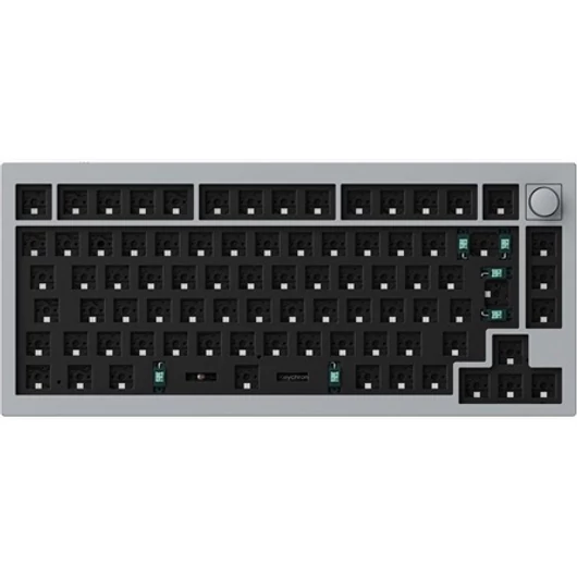Keychron Q1 Swappable RGB Backlight Knob ISO - Barebone USB billentyűzet szürke