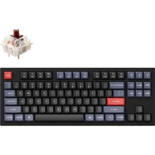 Keychron Q3 Swappable RGB Backlight Brown Switch - fekete