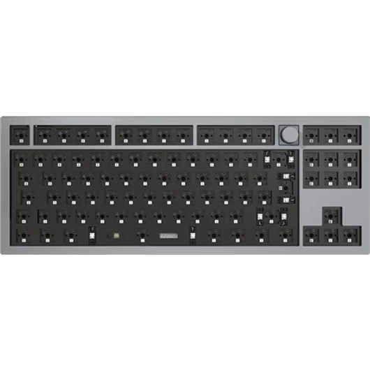 Keychron Q3 Swappable RGB Backlight Knob ISO Barebone - szürke