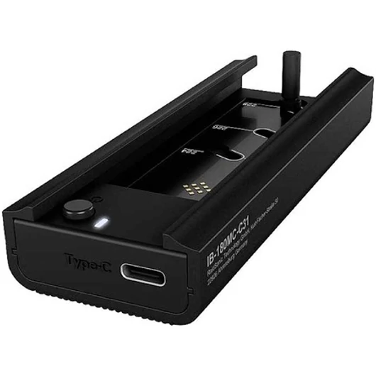 Raidsonic ICY BOX IB-180MC-C31 M.2 NVMe & SATA Docking USB3.2 Gen2 Type-C / Type-A aluminium, black