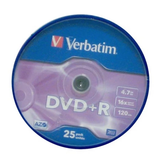 Verbatim DVD + R írható DVD lemez 4,7GB 25db hengeres