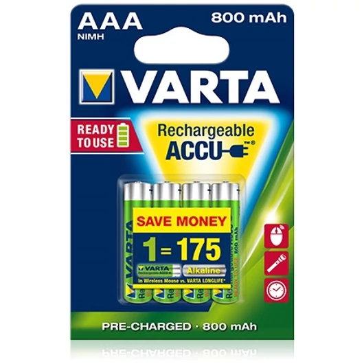 Varta AAA (R03) 800mAh NiMH akkumulátor 4db