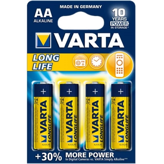 Varta Longlife AA (R6) alkáli elem 4db