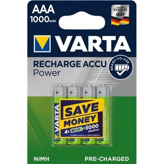 VARTA Ready2Use AAA (HR03) 1000mAh akku 4db / bliszter