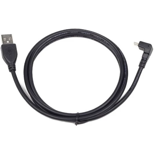 Gembird USB A -> USB micro B M / M adatkábel 1.8m egyenes / 90° le fekete