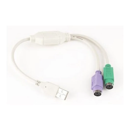 Gembird USB A -> 2db PS / 2 M / F adapter 0.3m fehér