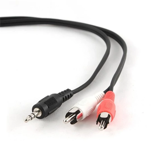 Gembird Jack stereo 3,5mm -> 2db RCA M / M audio kábel 1.5m fekete