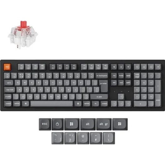 Keychron K10 Max - Hot Swappable, RGB Backlight, Red Switch - ISO HU Layout - Black