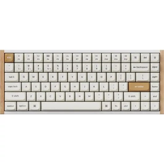 Keychron K2 HE Bluetooth / vezeték nélküli magyar gaming Gateron double-rail magnetic mechanikus billentyűzet fehér-rózs