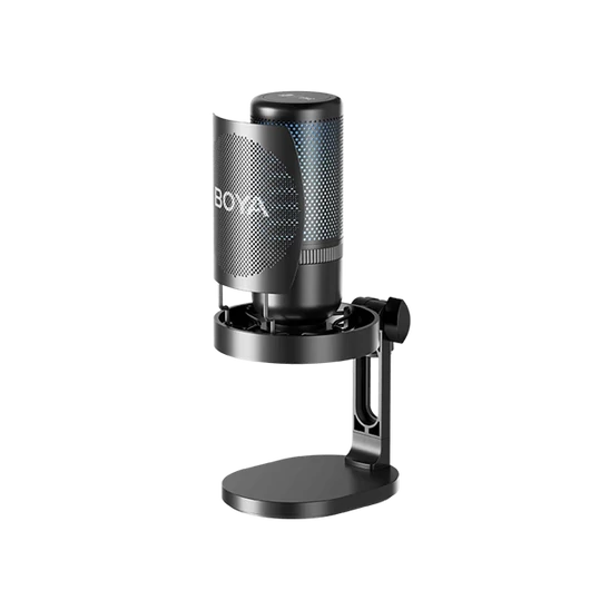 BOYA Mikrofon - K3-02 (USB, állvány, LED, fekete)