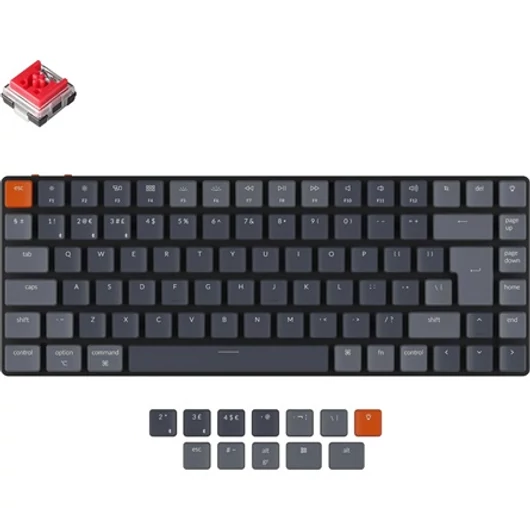 Keychron K3 RGB Bluetooth HU gaming Optical Red mechanikus billentyűzet