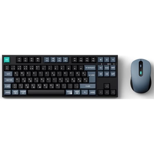 Keychron B33 Bluetooth / vezeték nélküli magyar Scissor Switch mechanikus billentyűzet + egér fekete-szürke