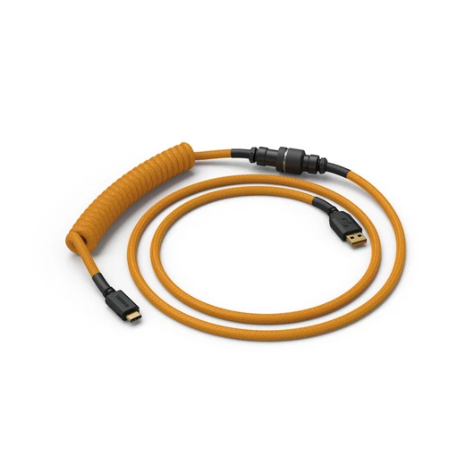 Billentyűzet kiegészítő Glorious PC Gaming Race Coiled Cable Glorious Gold USB-C Spirálkábel Aran