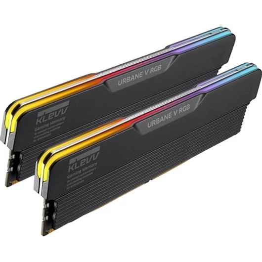 KLEVV URBANE V RGB 32GB 6400MT / s DDR5 memória CL30 Kit of 2 fekete RGB