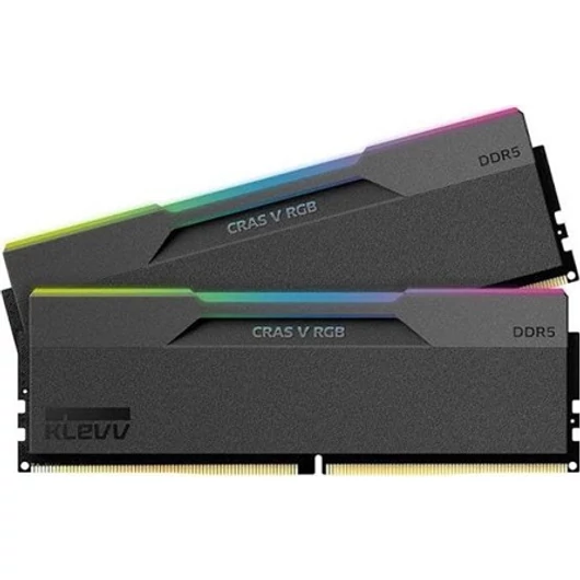 KLEVV CRAS V 64GB 6400MT / s DDR5 memória CL32 Kit of 2 fekete RGB