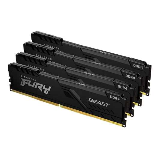 64GB DDR4-3200MHZ CL16 DIMM (KIT OF 4) 1GX8 FURY BEAST BLACK