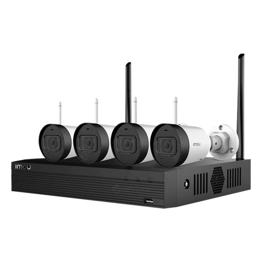 Imou IP wifi csőkamera szett - NVR1104 / F22FE kit (4x 2MP-2,8mm, H265, mikr., FullColor + IR30m; 1x NVR 4csat, 1TB HDD)