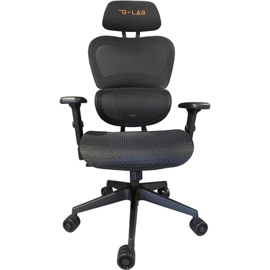 The G-Lab Gamer szék - KS RHODIUM N (fekete; állítható magasság; áll. kartámasz)