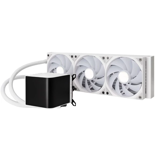 TRYX PANORAMA AIO CPU hűtő + AMOLED, ARGB - 360 mm, fehér