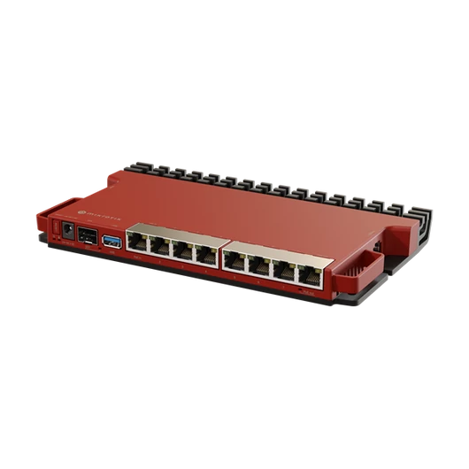 MIKROTIK Vezetékes Router 8x1000Mbps + 1x2500Mbps SFP, 1xUSB3.0,  Menedzselhető, Rackes - L009UiGS-RM