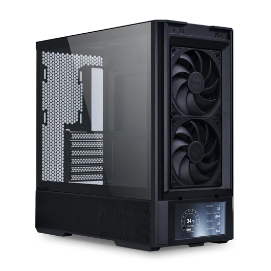 Számítógépház Lian Li LANCOOL 207 Digital ATX, Edzett üveg, Fekete