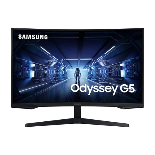 SAMSUNG Ívelt Gaming 144Hz VA monitor 27" G5, 2560x1440, 16:9, 300cd / m2, 1ms, DispalyPort / HDMI