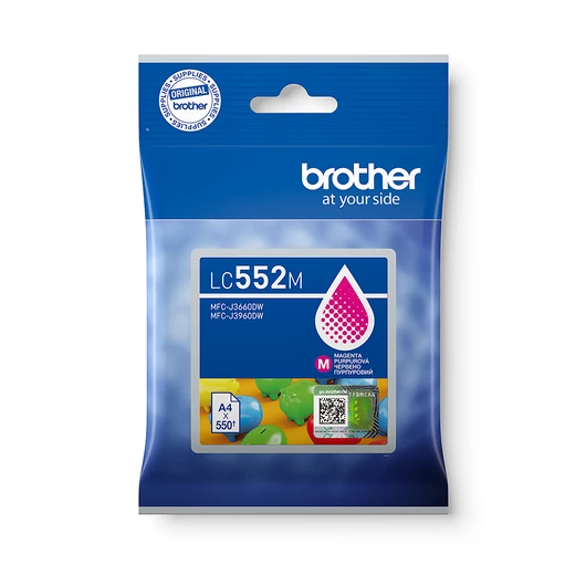 Brother LC552M Tintapatron Magenta 7,2 ml 550 oldal kapacitás Brother