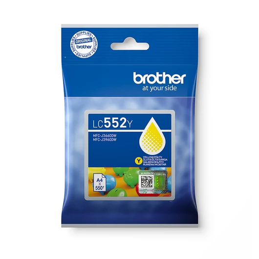 Brother LC552Y Tintapatron Yellow 7,2 ml 550 oldal kapacitás Brother