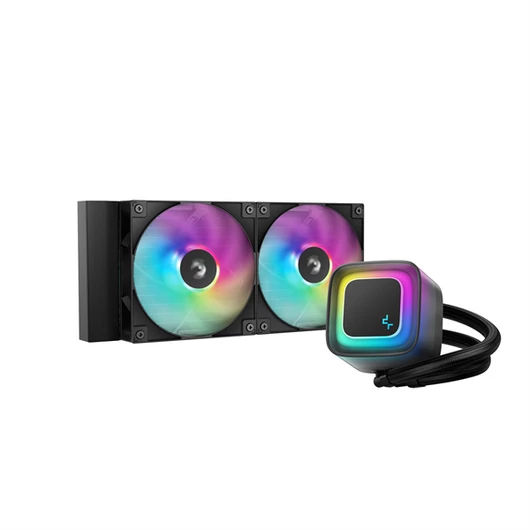 DeepCool CPU Water Cooler - LE240 V2 (max 31,6dB; max. 128,93 m3 / h; 2x12cm, A-RGB LED)
