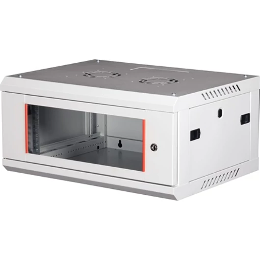 Lande PROlineB 600x450 lapraszerelt 4U 19" fali rack szekrény szürke