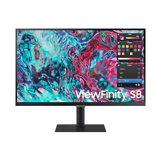 SAMSUNG IPS monitor 27" S8, 3840x2160, 16:9, 350cd / m2, 5ms, HDMI / 3xUSB / Thunderbolt / LAN, Pivot