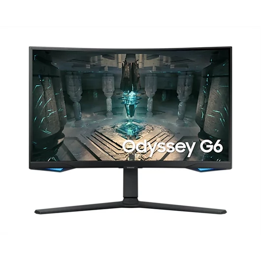 SAMSUNG Ívelt Gaming&Smart 240Hz VA monitor 27" G65B, 2560x1440, 16:9, 350cd / m2, 1ms, DP / 2xHDMI / 2xUSB / LAN / WiFi / BT, Pivot