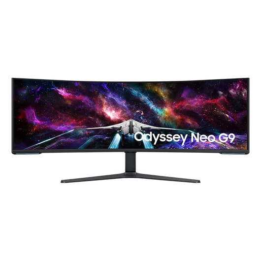 SAMSUNG Ívelt Gaming 240Hz VA monitor 57" G95NC, 7680x2160, 32:9, 420cd / m2, 1ms, 3xHDMI / DP / 2xUSB