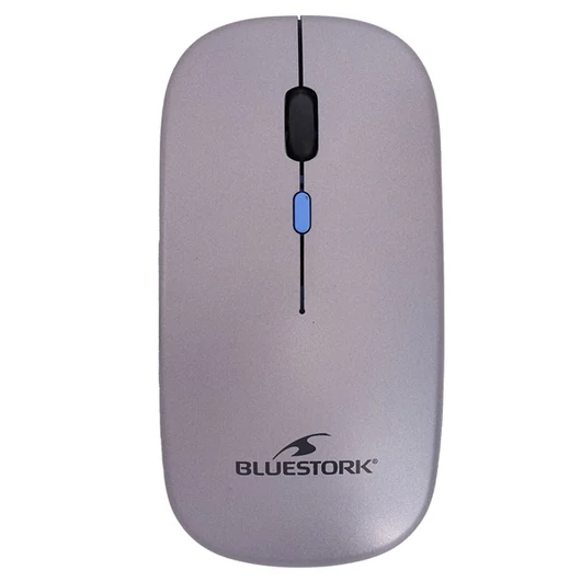 Bluestork Vezeték nélküli Egér - M-WL-OFF105 (Bluetooth, 2.4G, 4 gomb, Rechargeable, 3200 DPI, optikai, fekete)