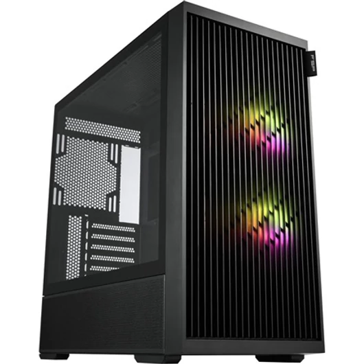 FSP M330 ARGB táp nélküli ablakos Mid Tower számítógépház fekete