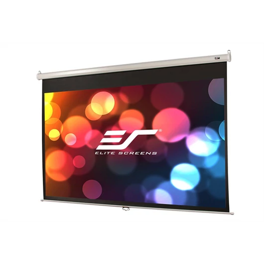 EliteScreens 84" (16:9) manuális fali vászon M84NWH (185 x 104 cm, Fehér váz)