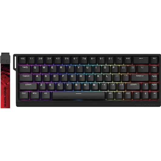 FGG MAD 68 HE RGB USB angol gaming Magnetic Amber Axis Pro mechanikus billentyűzet fekete