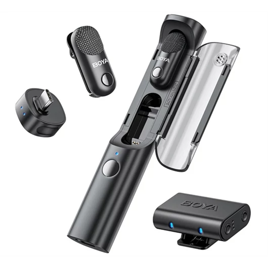 BOYA Mikrofon - Magic-03 (Vezeték nélküli, fekete, 2TX + 2RX, USB-C, 3,5mm)