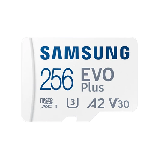 Samsung MicroSD kártya - 256GB MB-MC256SA / EU (EVO PLUS, microSDXC, UHS-I, R160, adapter, 256GB)