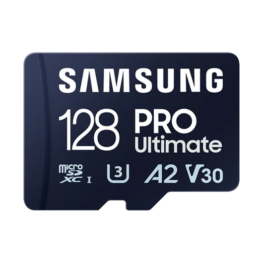 SAMSUNG Memóriakártya, PRO Ultimate 128GB, Class 10, V30, A2, Grade 3 (U3), R200 / W130